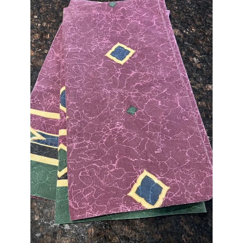 Springmaid Amalfi Burgundy King Pillowcase Marble 1990s Slightly Faded (2)
